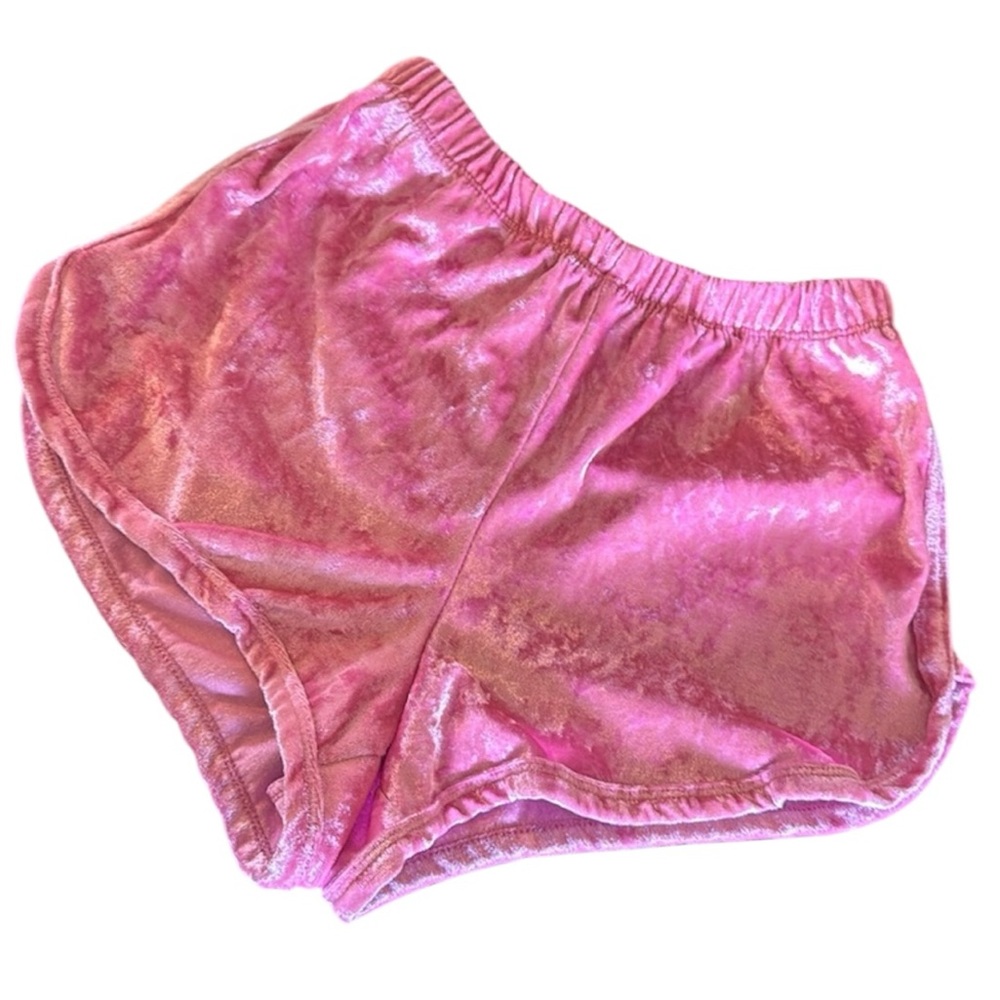 Rue 21 Juniors Crushed Velvet Pink Shorts Size Small